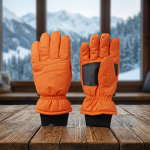 Athletic International Ski Gloves Full Finger White Black Polyester Waterproof Windproof Thermal Insulated Winter Outdoor Use - Product Image 4