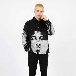 Giacca in Tessuto Jacquard Personalizzata, Abbigliamento Vintage da <span class=keywords><strong>Uomo</strong></span> Stile Streetwear, Produzione Cinese - Product Image 4