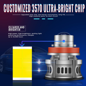 Nuovo Faro LED L5 con Lente Laser, <span class=keywords><strong>Luce</strong></span> Fendinebbia 9005 9006, Faro Modificato LED per Auto H7 - Product Image 3