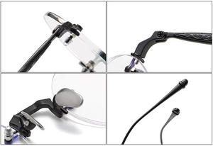 M3105 Gafas redondas de lujo sin marco de alta calidad para hombre, gafas Vintage sin montura, gafas de titanio, monturas ópticas de cornisa - Product Image 4