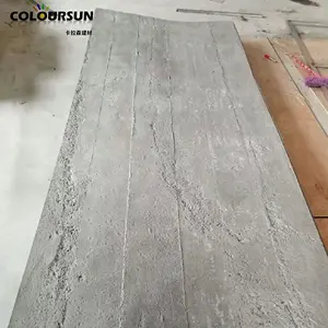 MCM soft porcelain large plate cultural stone grey cement look Concrete Board background wall villa waterproof clay MCM soft