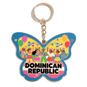 Mới kim loại lưu niệm móc khóa dominican Cộng Hòa ếch Vẹt Keyring coqui động vật Keychain - Product Image 3