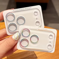Nouvelle Vente Chaude 2026 – Film de Protection d'Objectif d'Appareil Photo pour Téléphone Portable en Verre Trempé 9H Anti-rayures 3D Scintillant, Plusieurs Couleurs, pour iPhone 17 Pro Max Air