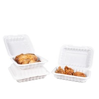 Boîte à lunch jetable blanche rESG 40oz à emporter en plastique PP MFPP micro-ondable pour emporter avec couvercle