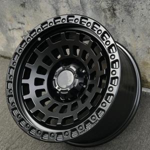 <span class=keywords><strong>Jantes</strong></span> en alliage d'aluminium moulé pour tout-terrain, 20 pouces, multi-trous, noir mat, rouge, Sim Beadlock, R605, vente en gros usine - Product Image 4