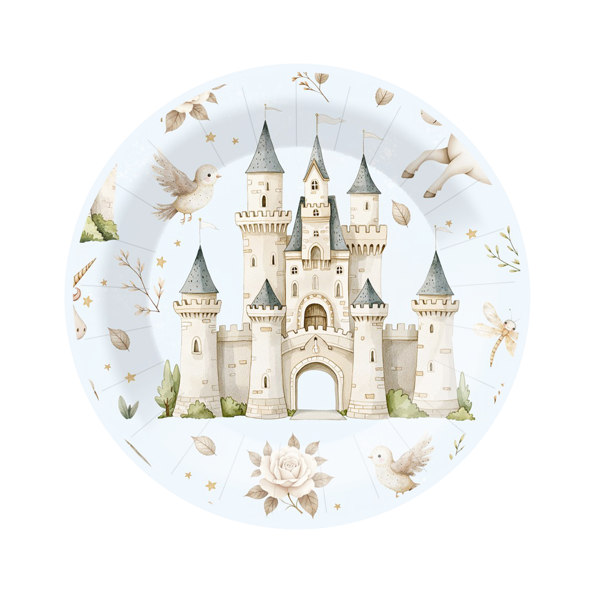 Plato de papel de 9 pulgadas * 8 piezas