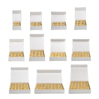 En stock, prix de gros, boîte-cadeau de luxe noire sans logo, magnétique, rigide, pour chocolats et bonbons, emballage de 4, 8, 16, 20, 24, 30 pièces