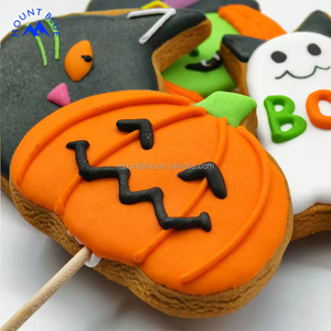 Chocolate Ghost Black Cat Pumpkin Magician Pop Stick Shaped <strong>Biscuit</strong> by Cookie Machine - Product Image 4