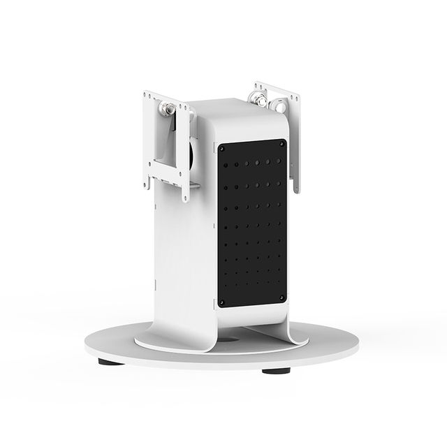 Peacemounts TPS-DR 360 Degree Metal Rotation Dual VESA 75/100mm Tablet Checkout Counter Stand POS Desktop 20LBS Capacity Black