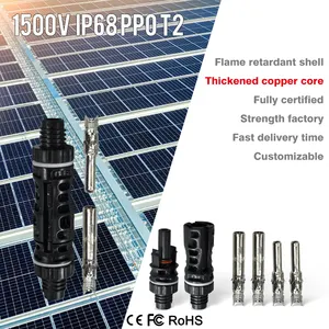 Shunkonn forza fabbrica 1500V DC 30A IP68 PPO UL94-V0 fotovoltaico cavo di collegamento pannello solare fotovoltaico