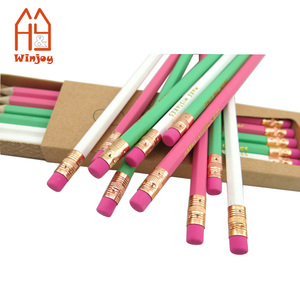 Bộ Bút Chì Màu Than Chì #2 HB Tùy Chỉnh Với Hộp Giấy Kraft Thân Thiện Với Môi Trường, <span class=keywords><strong>6</strong></span> Chiếc, Quà Tặng Cho Trường Học Và Văn Phòng Có Logo Dập Vàng. - Product Image 4