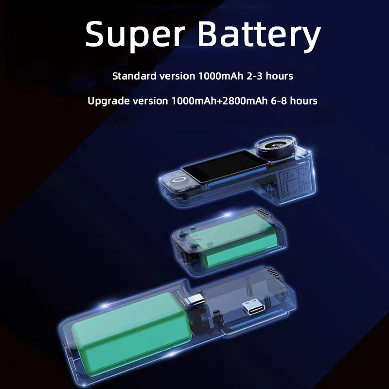 HONGDAK New Outdoor Sport Camera 4K 30fps High Resolution Two Modules with Two Battery for Long Time Recording 2800mAh 1000mAh