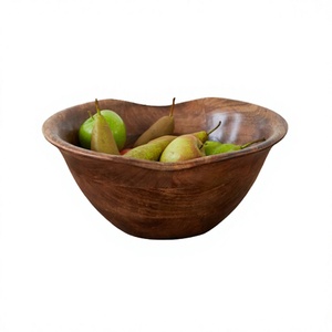 Bol de service alimentaire en bois au design admirable, taille personnalisée, forme ronde, pour le stockage des fruits, à prix abordable - Product Image 1