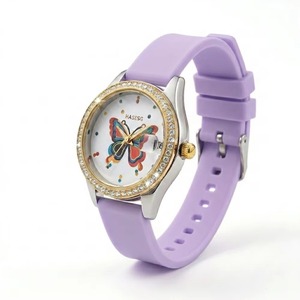 Reloj de Mujer con Diseño Inspirado en la Naturaleza, Correa de Silicona Naranja Vibrante, Cambio Rápido sin Herramientas, Reloj de Moda para el Verano Europeo - Product Image 1