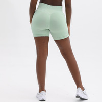 Shorts de sport taille haute sans couture pour femme, idéal pour la course, le yoga et la gym