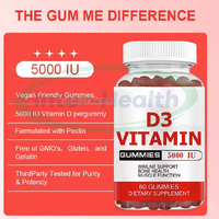 Suplemento de Gomitas Ausreson OEM con Calcio, Magnesio, Zinc, Vitamina D3 y K2 10000 UI, Vitamina D, Gomitas de Vitamina D3