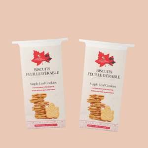 Sac en papier blanc/marron à fond plat jetable avec logo personnalisé imprimé et fermeture à lien métallique pour pain, biscuits et snacks à emporter - Product Image 3