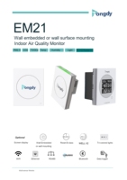 Moniteur intérieur numérique EM21-CO2 Affichage LCD Type de capteur NDIR CO2 PM2.5 Température Humidité TVOC HCHO CO Lumière Détection du bruit