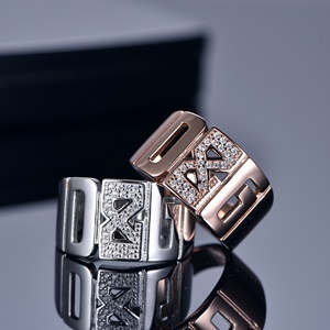 2022 New Arrivals 925 Sterling Silver Jewellery Eternity Band Rings Mens Rose Gold Sterling Silver Ring