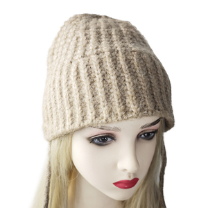 Gorro <span class=keywords><strong>de</strong></span> <span class=keywords><strong>ganchillo</strong></span> suave y grueso <span class=keywords><strong>de</strong></span> estilo informal para otoño e invierno, gorro con protección para los oídos y para coleta, unisex, ideal para viajes. - Product Image 5