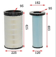 Af25962 10330469 Af25963 At300487 Filtres à air A-71380-S pour moteur JCB Cummins 6BT 5.9C Filtres à air haute performance pour moteur