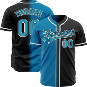 Custom Personalized Baseball Jersey Men's Stitched Name Number Fade Design Button <b>Down</b> S-7XL - Product Image 1