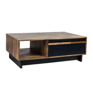 Table basse Oxberg en noir et naturel, table basse multifonction moderne pour salon, vente en gros - Product Image 4