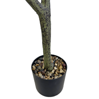 Plante artificielle de figuier à feuilles de violon de 120 cm, plante artificielle en plastique, verdure artificielle pour la décoration intérieure de la maison et du bureau