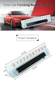 T02 Solar LED coche estacionamiento temporal número placa camión vehículo regalos accesorios <span class=keywords><strong>Gadgets</strong></span> <span class=keywords><strong>2021</strong></span> nuevo CE personalizado RoHS Tarjeta de Número de coche - Product Image 6