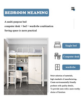 Meubles pour dortoirs scolaires Lits superposés avec escalier pour étudiants et lit superposé simple avec combinaison de bureau en dessous