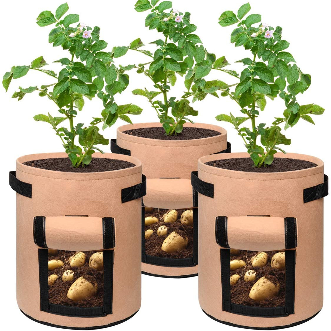 Войлок картофеля расти мешок eco-friendly картофелесажалка Войлок уличные цветочные горшки