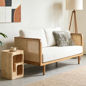 Divano Moderno Minimalista a Due Posti in Velluto Imbottito Rinfrescante Reclinabile per Hotel, Soggiorno, Appartamento, Villa - Product Image 3