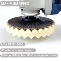 Disque de polissage en feutre de laine de 4,5 pouces à haute dureté personnalisable par OEM, disque abrasif de polissage brillant en acier inoxydable