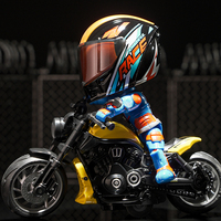 Casque de moto en alliage moulé sous pression modèle amovible jouet poupée en métal