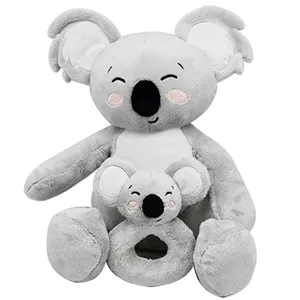 30cm grey stuffed koalas for a newborn baby rattle koala plush