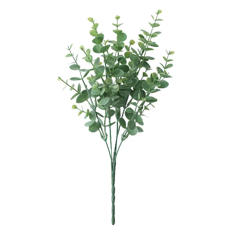 Artificial Greenery Dusty Frosted Eucalyptus Stems Branches for Bouquet Filler Farmhouse Kitchen Hanging Planter Table Decor