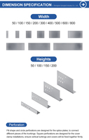 QIONGKAI 200x50mm Direkt ab Werk Verzinktes HDG Edelstahl SS 304 316 316L Kabelkanalsystem CE-Zertifiziert