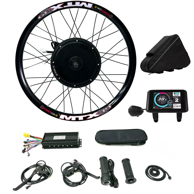 20~29" MTX Sine/Square Controller 48V 52V 60V 72V Electric Bike Conversion Kit With LCD Display Rear Wheel Hub Motor Kit