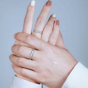 ファッション925シルバー ジュエリー 結婚指輪 婚約指輪 高級ブランド 電気メッキ メンズ レディース カップル 925スターリングシルバーリング - Product Image 5