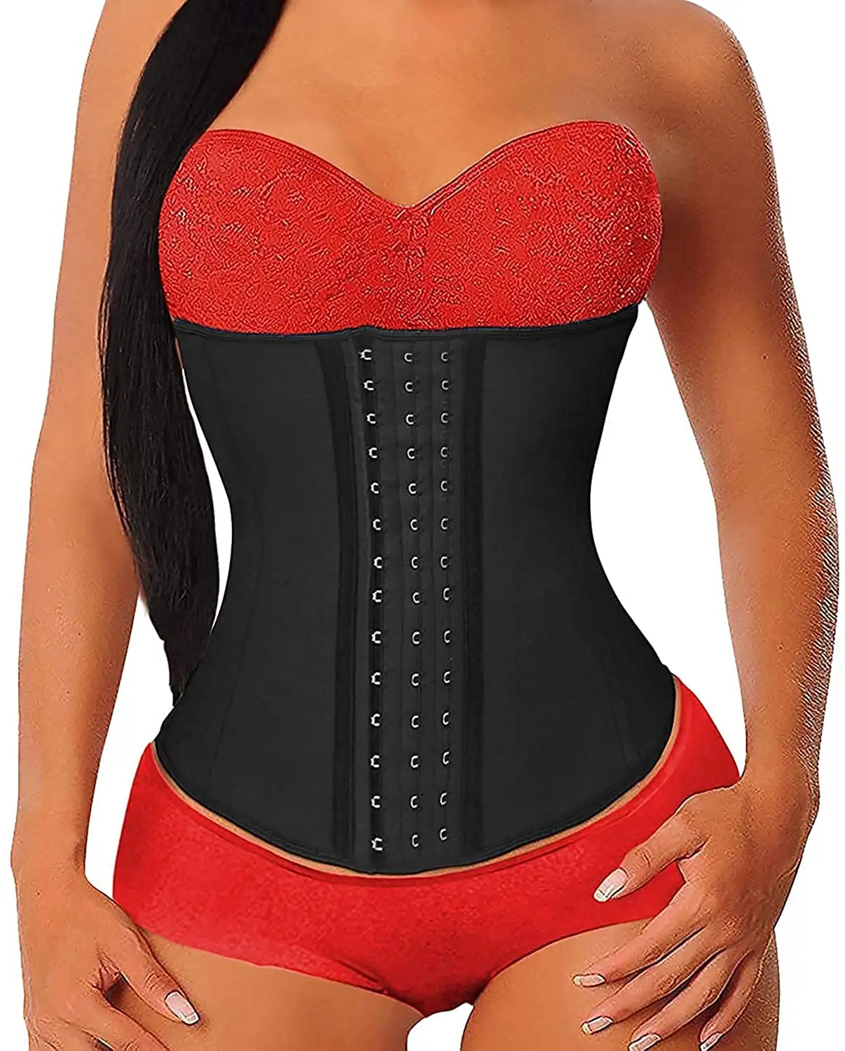 Women's lower bust latex sports belt training corset hourglass body shaping clothes