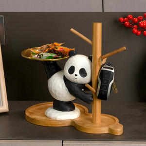 Prodotti di tendenza 2024 i nuovi arrivi <span class=keywords><strong>panda</strong></span> <span class=keywords><strong>panda</strong></span> Bianco con Vassoio Statua all'aperto Figurina Artigianato in resina - Product Image 1
