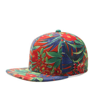 Nueva moda chic Hombres Mujeres unisex floral completo impreso camionero sombreros Gorra <span class=keywords><strong>de</strong></span> béisbol <span class=keywords><strong>rap</strong></span> Snapback Flat Bill <span class=keywords><strong>gorras</strong></span> Street wear Hat - Product Image 3