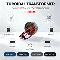 Transformateur monophasé 50W-5000W pour amplificateur audio, 230V, topologie Flyback, capacité nominale 10kVA, en cuivre pour l'alimentation
