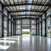 Structure en acier certifiée ISO CWB CE pour entrepôt, bâtiment industriel de stockage en métal