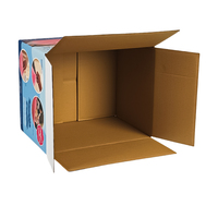 Caja de Cartón Corrugado Plegable para Mudanza con Logotipo Personalizado, Impresión CMYK, Caja de Embalaje de Cartón para Envío