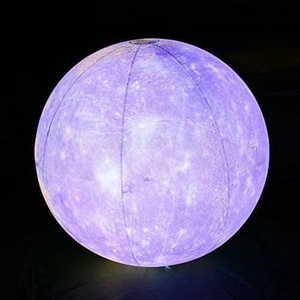 <span class=keywords><strong>Ballon</strong></span> gonflable géant personnalisé de saut de planète de lune allumé par LED pour des décorations extérieures de partie - Product Image 1