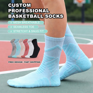Chaussettes <span class=keywords><strong>de</strong></span> sport antidérapantes et rembourrées pour le basketball, chaussettes <span class=keywords><strong>de</strong></span> basketball personnalisées pour hommes - Product Image 1