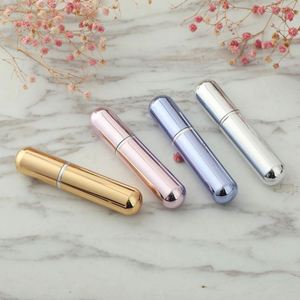 8Ml 10Ml Shiny Aluminum Refillable Travel <b>Perfume</b> Spray <b>Bottle</b> Metal Atomizer With Custom Box for Personal Care - Product Image 1