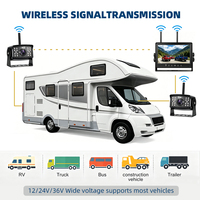 Caméra de recul numérique sans fil 7 pouces 1080p HD avec carte pour camions, surveillance et enregistrement de conduite – Kit complet