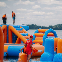 Île flottante gonflable personnalisée pour trampoline intérieur/extérieur, pour parc, aire de jeux aquatique haute capacité